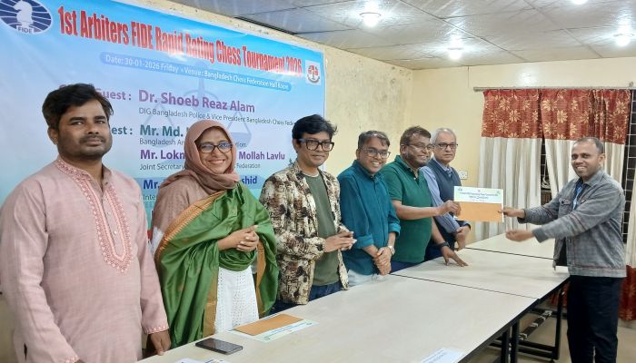 আরবিটার ফিদে রেটিং র‌্যাপিড দাবায় জহিরুল চ্যাম্পিয়ন