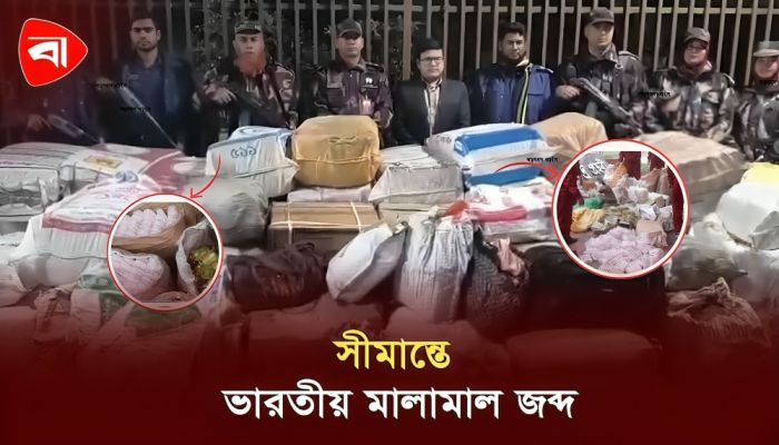কুমিল্লা সীমান্তে ১ কোটি ৮৬ লাখ টাকার ভারতীয় মালামাল জব্দ