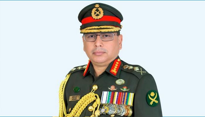 সেনাবাহিনী প্রধান জেনারেল ওয়াকার-উজ-জামান। ছবি: বাসস