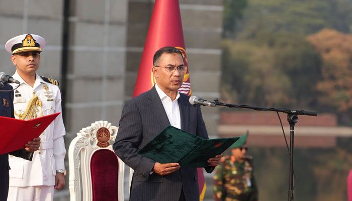 বাংলাদেশের প্রধানমন্ত্রী তারেক রহমান। ছবি: বিএনপি মিডিয়া সেল থেকে