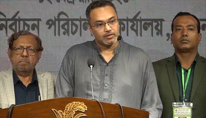 বিএনপির নির্বাচন পরিচালনা কমিটির মুখপাত্র ও দলটির চেয়ারম্যানের উপদেষ্টা মাহদী আমিন। ছবি: ভিডিও থেকে নেওয়া