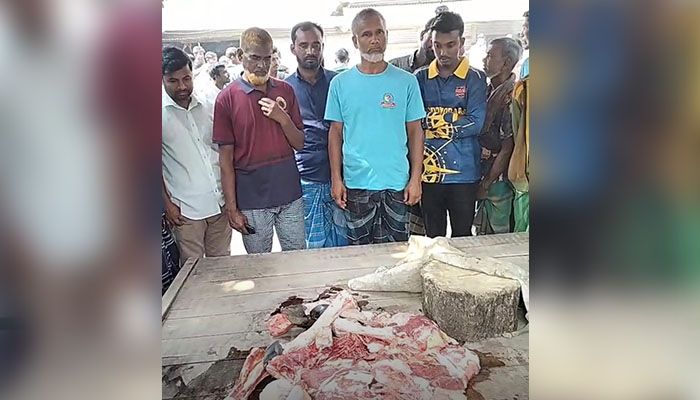 দেওয়ানগঞ্জে ‘মৃত’ গরুর মাংস রেখে পালালেন কসাই