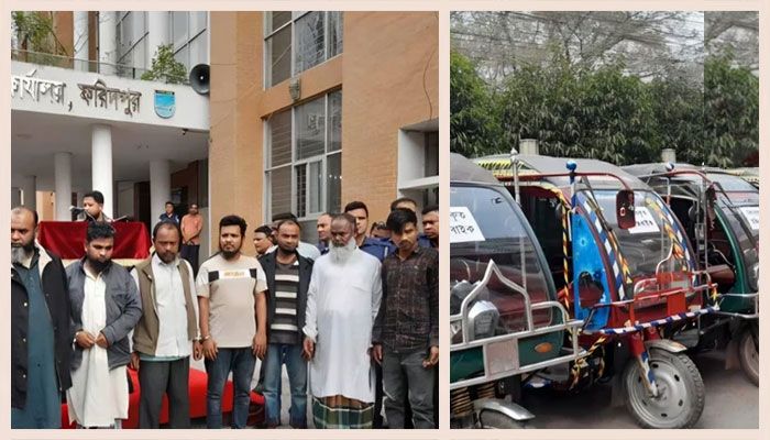 চুরির মামলার সূত্রে রহস্য উন্মোচন, ১৮ ইজিবাইকসহ গ্রেপ্তার ১২