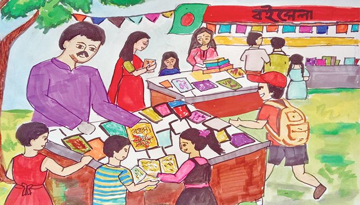 একুশের বইমেলা শহীদের স্মৃতিতে