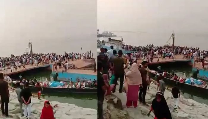 দৌলতদিয়া ঘাটে ৪০ যাত্রী নিয়ে ডুবল বাস, চলছে উদ্ধার তৎপরতা