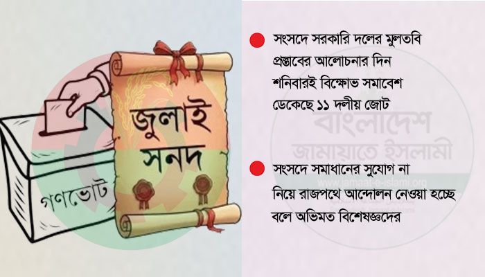 রাজপথে গড়াচ্ছে আন্দোলন