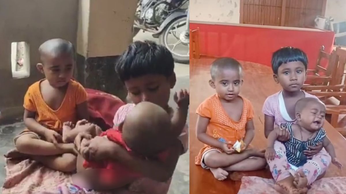 অভাবের তাড়নায় ইউনিয়ন পরিষদে ৩ সন্তান রেখে চলে গেলেন মা