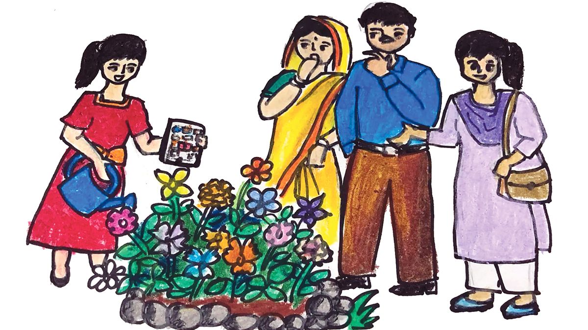 মাশার গাছে  ফুল ফুটেছে