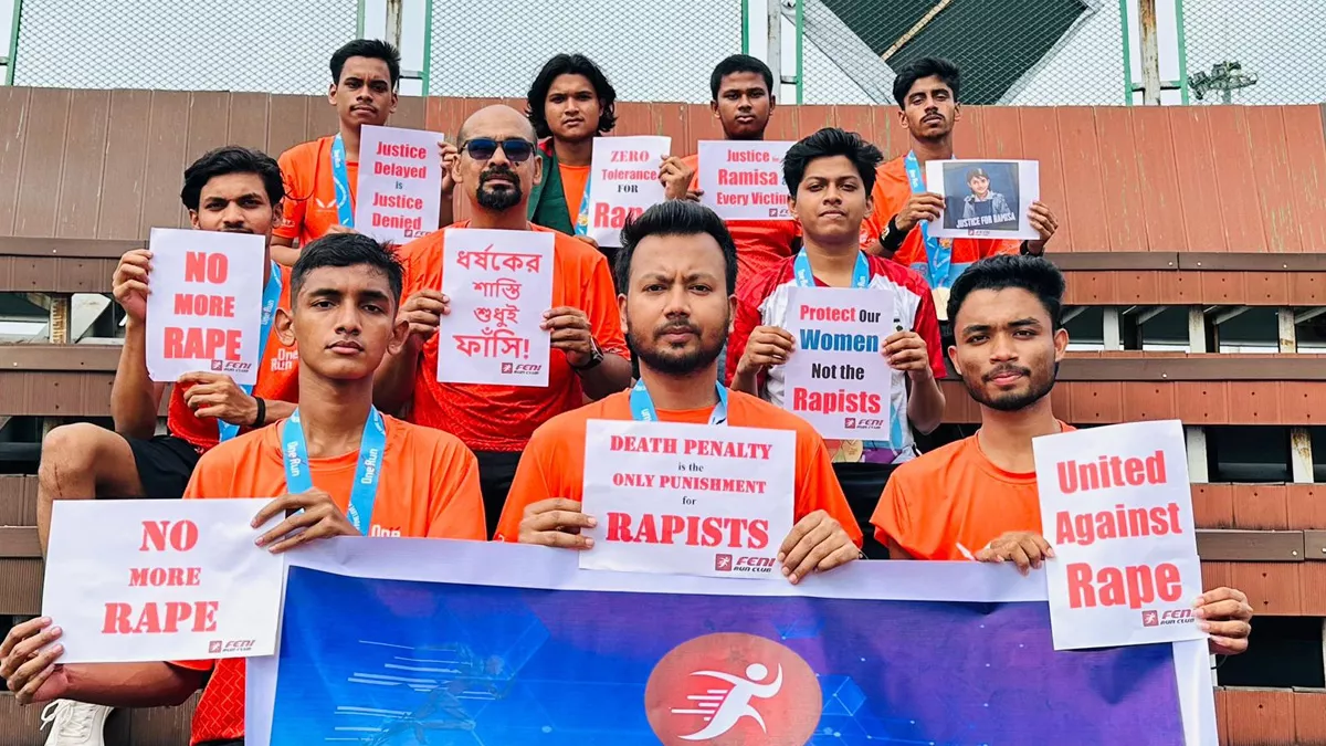 আন্তর্জাতিক ম্যারাথনের মঞ্চে রামিসা হত্যার বিচার চাইল ফেনী রান ক্লাব
