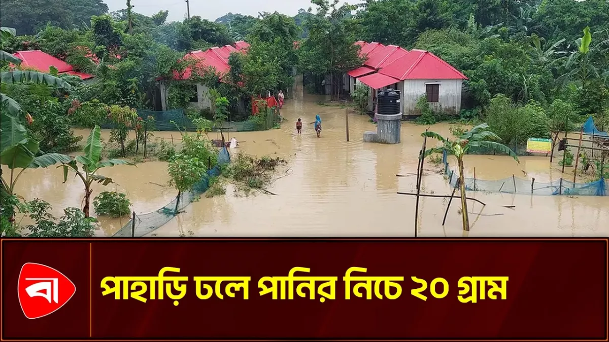 হালুয়াঘাটে পাহাড়ি ঢল ও অতিবৃষ্টিতে প্লাবিত ২০ গ্রাম