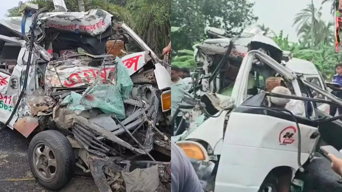 ফরিদপুরে বাস-অ্যাম্বুলেন্স সংঘর্ষে একই পরিবারের চারজনসহ নিহত ৫