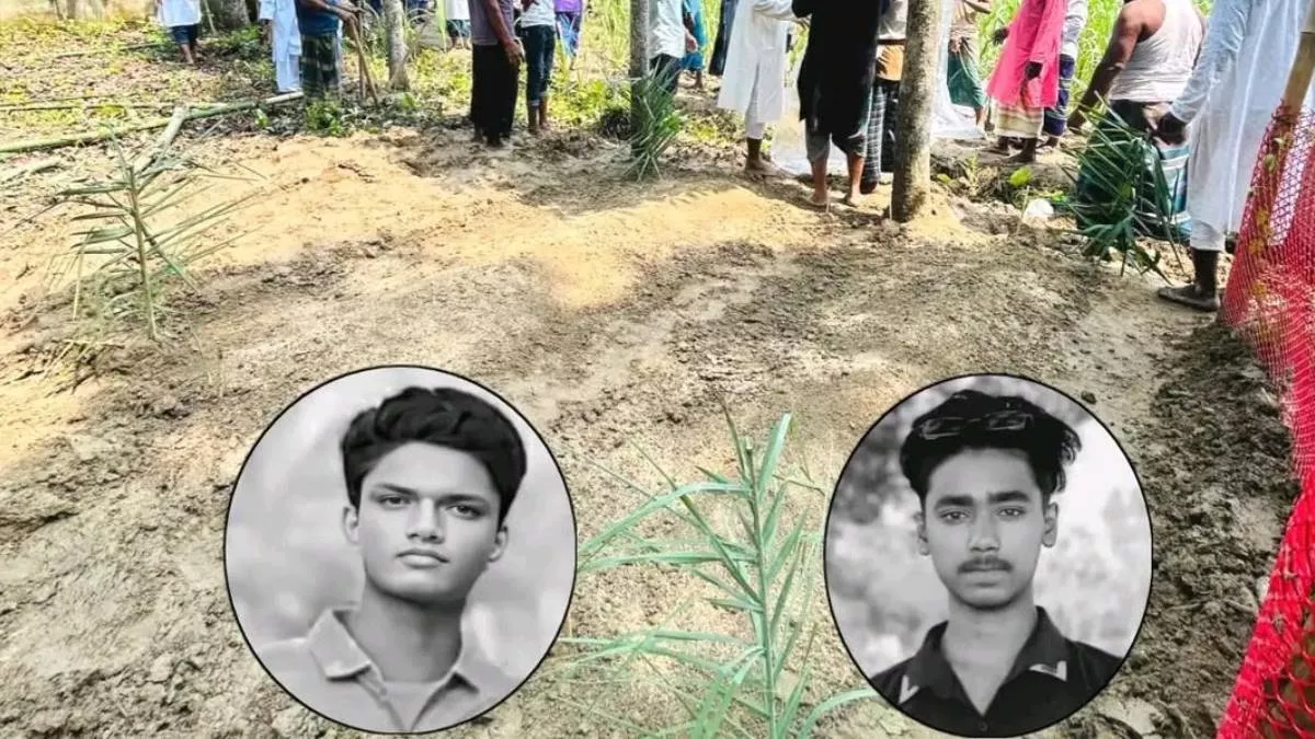 পদ্মা সেতু দেখতে গিয়ে প্রাণ হারানো দুই বন্ধুর পাশাপাশি দাফন