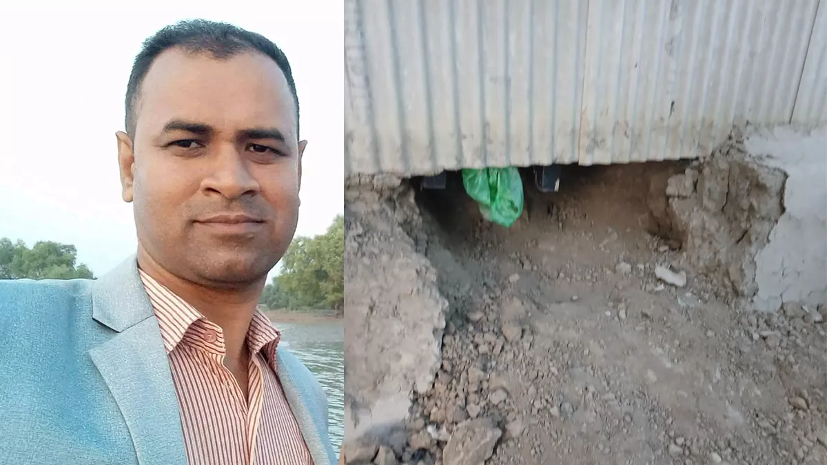 সিঁধ কেটে ঘরে ঢুকে ওষুধ ব্যবসায়ীকে কুপিয়ে হত্যা