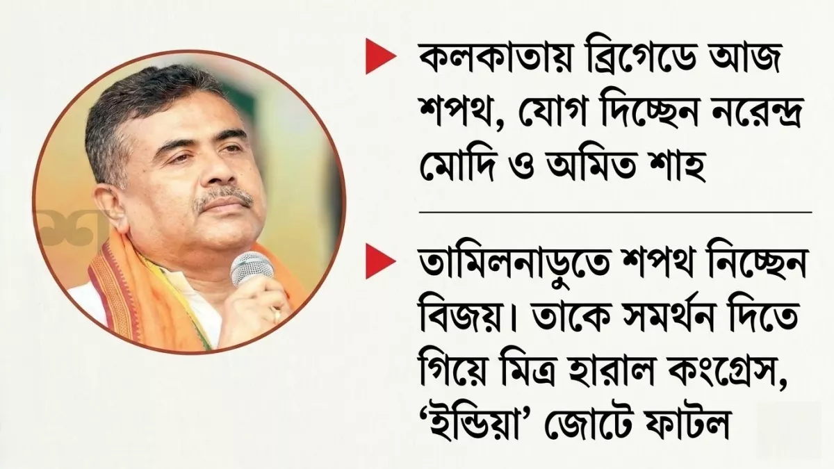 শুভেন্দু অধিকারীই হচ্ছেন পশ্চিমবঙ্গের মুখ্যমন্ত্রী