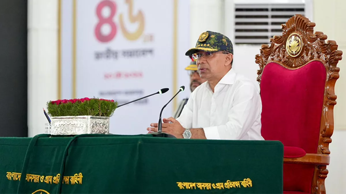 আনসার ও গ্রাম প্রতিরক্ষা বাহিনীর সমাবেশে প্রধানমন্ত্রী