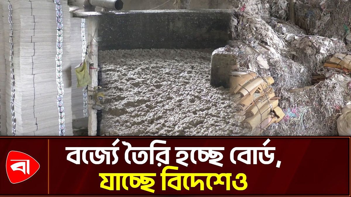 বর্জ্য থেকে তৈরি হচ্ছে কাগজের বোর্ড, বাড়ছে কর্মসংস্থান 