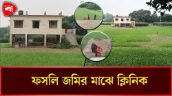 ফসলি জমির মাঝে ক্লিনিক, নেই চলাচলের রাস্তা