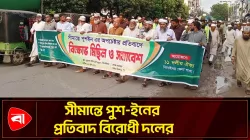সীমান্তে পুশ-ইনের প্রতিবাদে ঝিনাইদহে বিরোধী দলের বিক্ষোভ