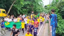 হেক্সা মিশনের প্রত্যাশায় রাজাপুরে ব্রাজিল সমর্থকদের র‍্যালি