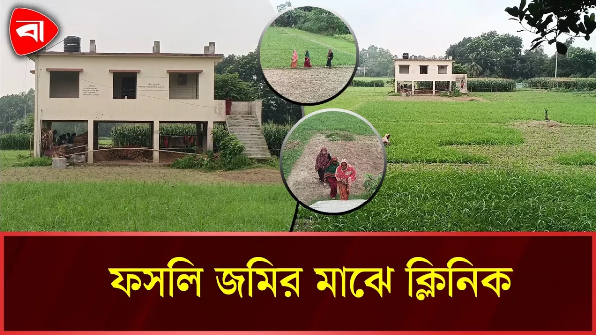 ফসলি জমির মাঝে ক্লিনিক, নেই চলাচলের রাস্তা