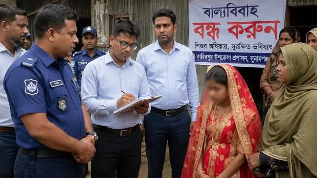 তাহিরপুরে এক কিশোরীর বাল্যবিয়ে বন্ধ করল প্রশাসন