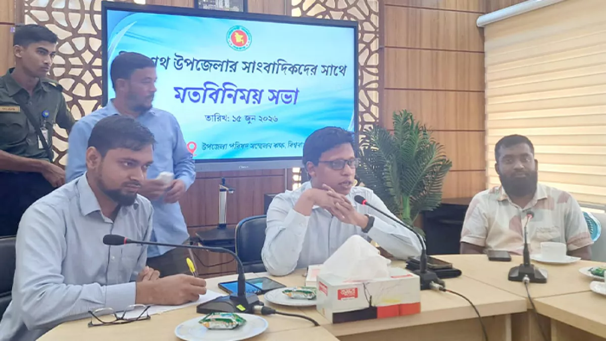 বিশ্বনাথে ইউএনও’র সঙ্গে সাংবাদিকদের মতবিনিময়