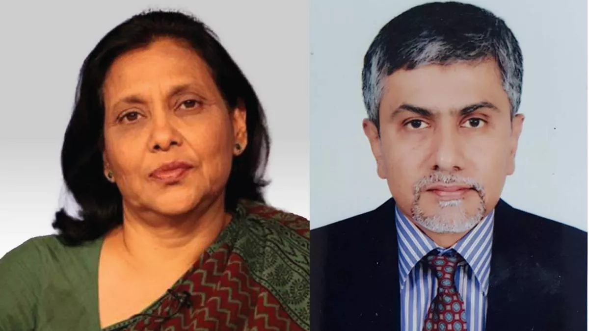 ঢাকা বিশ্ববিদ্যায়ের আন্তর্জাতিক সম্পর্ক বিভাগের সাবেক অধ্যাপক ও চেয়ারম্যান ড. আমেনা মহসিন ও একই বিভাগের সহযোগী অধ্যাপক ওবায়দুল হক। কেলাজ: প্রতিদিনের বাংলাদেশ