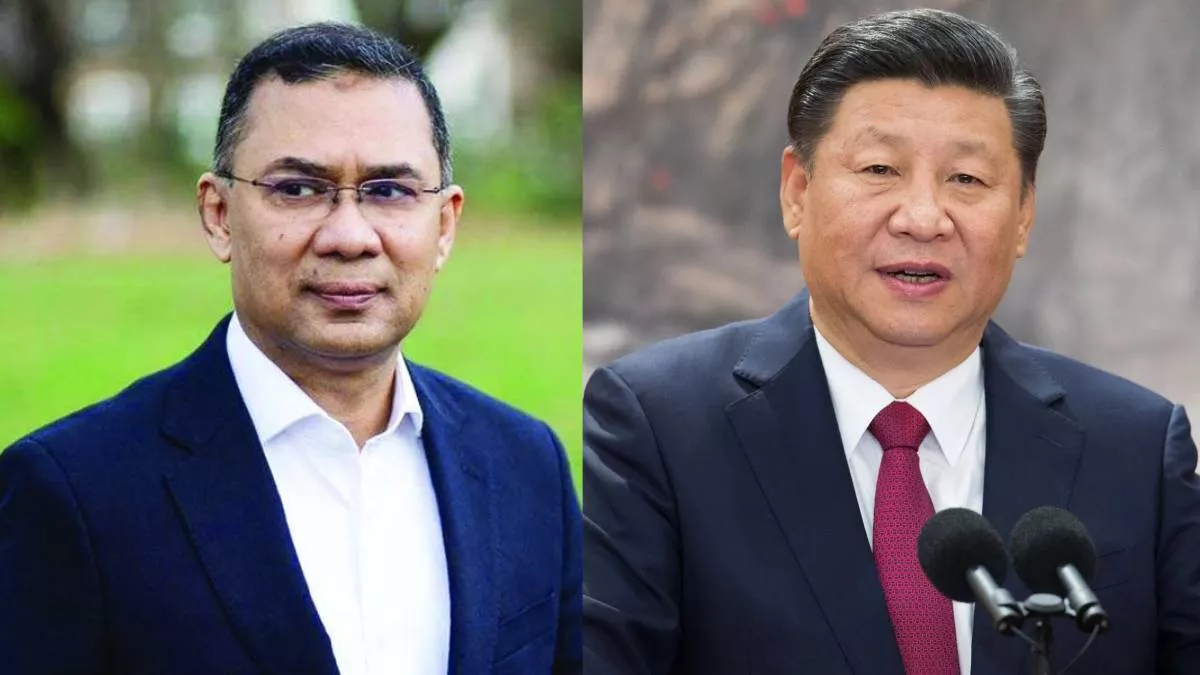 বাংলাদেশের প্রধানমন্ত্রী তারেক রহমান ও চীনের প্রেসিডেন্ট শি জিনপিং। কোলাজ: প্রতিদিনের বাংলাদেশ