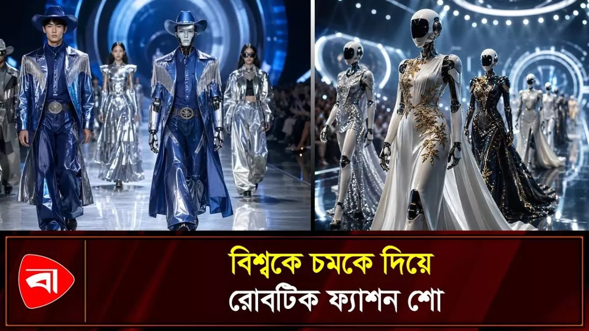 রোবটদের পরানো হয়েছিল দৃষ্টিনন্দন সব ডিজাইনার পোশাক, হাঁটল নিখুঁতভাবে