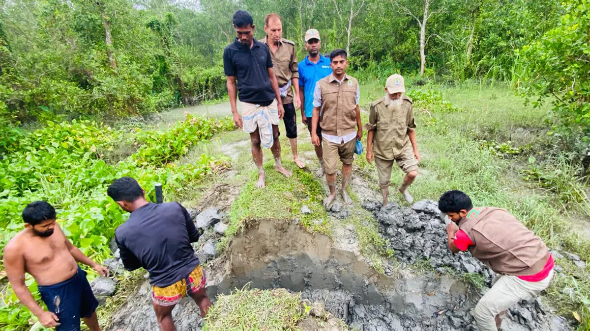 অবৈধ বাঁধ অপসারণে প্রাণ ফিরছে খালে