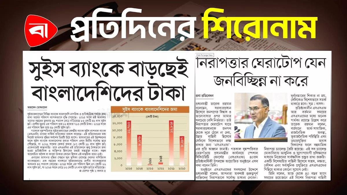  সুইস ব্যাংকে বাড়ছেই বাংলাদেশিদের টাকা এবং অন্যান্য…