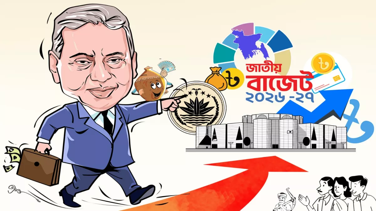 আগামী ২০২৬-২৭ অর্থবছরের প্রস্তাবিত বাজেটে আমদানি ও রপ্তানি শুল্কে বড় ধরনের পরিবর্তনের প্রস্তাব করা হয়েছে। গ্রাফিক্স: প্রতিদিনের বাংলাদেশ