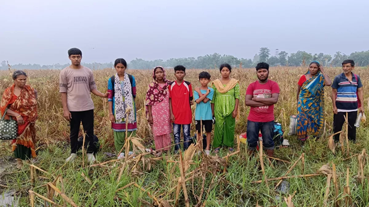 পাটগ্রামের পঁয়ষট্টিবাড়ী বিওপির দায়িত্বপূর্ণ ৮৪৬/১-এস মেইন পিলার এলাকা দিয়ে ১০ জনকে পুশ-ইনের চেষ্টা করে বিএসএফ। ছবি: প্রতিদিনের বাংলাদেশ 