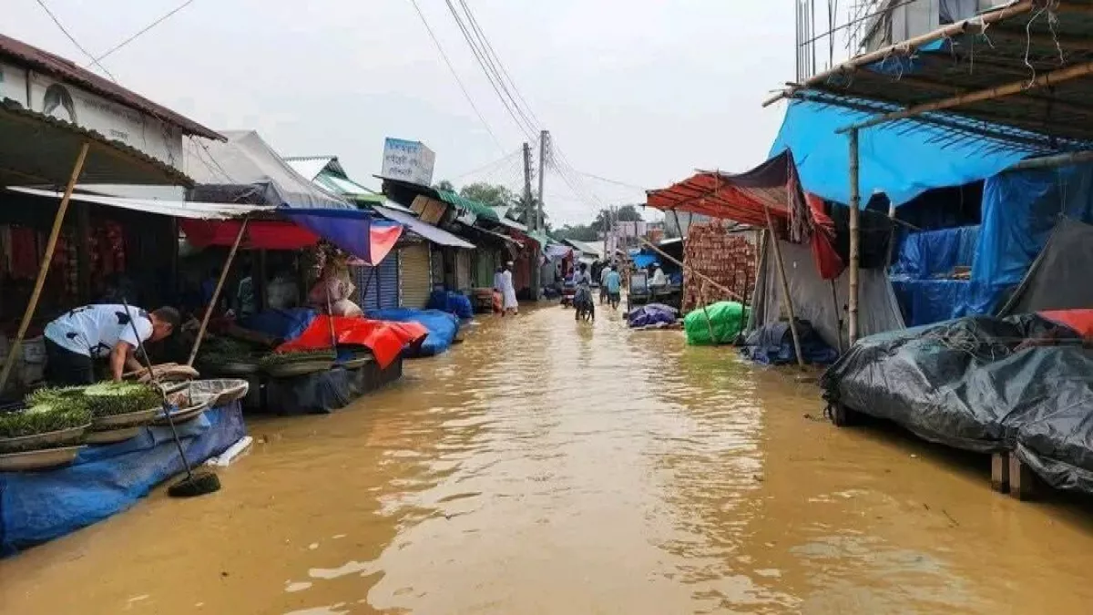 শেরপুরে পাহাড়ি ঢলে তিন নদীর পানি বিপদসীমার উপরে