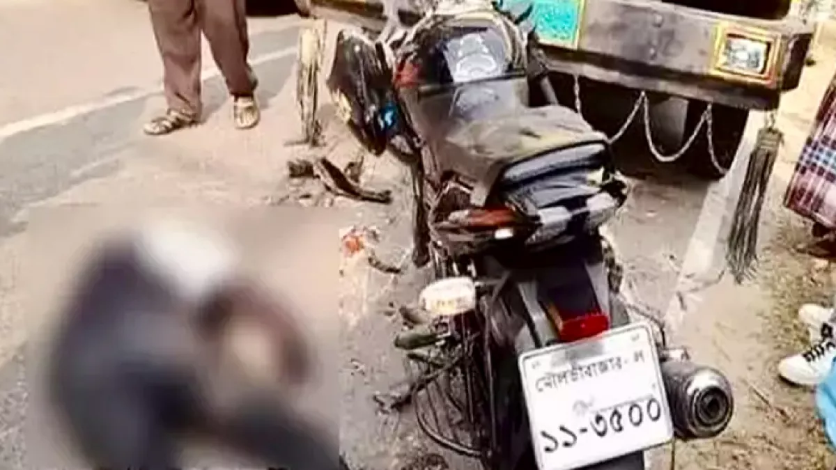 মৌলভীবাজার জেলা সদরে টমটম - মোটরসাইকেলের মুখোমুখি সংঘর্ষে নিহত ১ ছাড়াও আহত আরও ৪। প্রবা ফটো