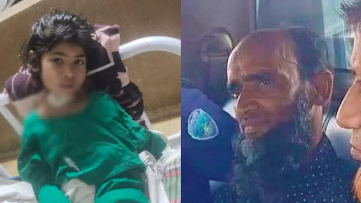 হাসপাতালের বিছানায় শিশু ইরা এবং ইরা হত্যা মামলার একমাত্র আসামি বাবু শেখ। গ্রাফিক্স: প্রতিদিনের বাংলাদেশ