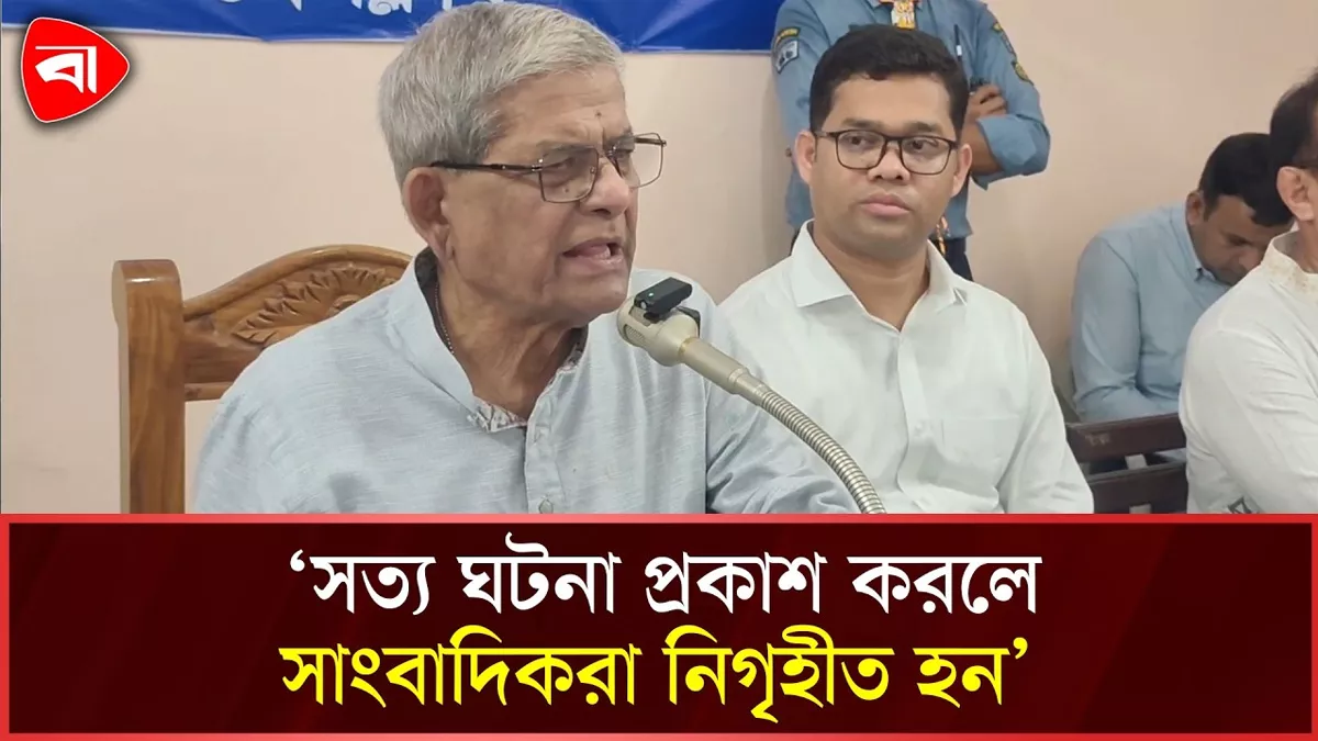  রাজনীতিকদের সমালোচনা করাই সাংবাদিকদের কাজ: মির্জা ফখরুল