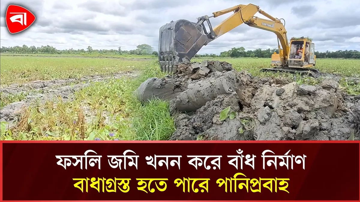  কিশোরগঞ্জে ফিশারির কারণে পানিপ্রবাহ বন্ধের শঙ্কা, ঝুঁকিতে কৃষিজমি