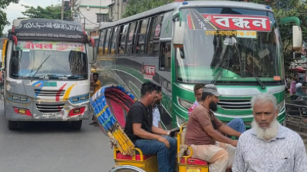 আড়াই ঘণ্টা পর স্বাভাবিক ঢাকা-নারায়ণগঞ্জ রুটের বাস চলাচল